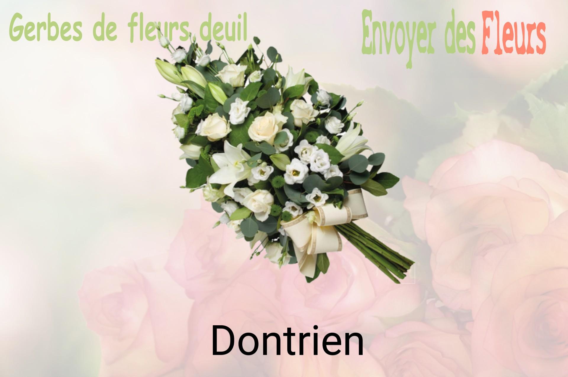 Gerbe de fleurs de deuil livrée à Dontrien